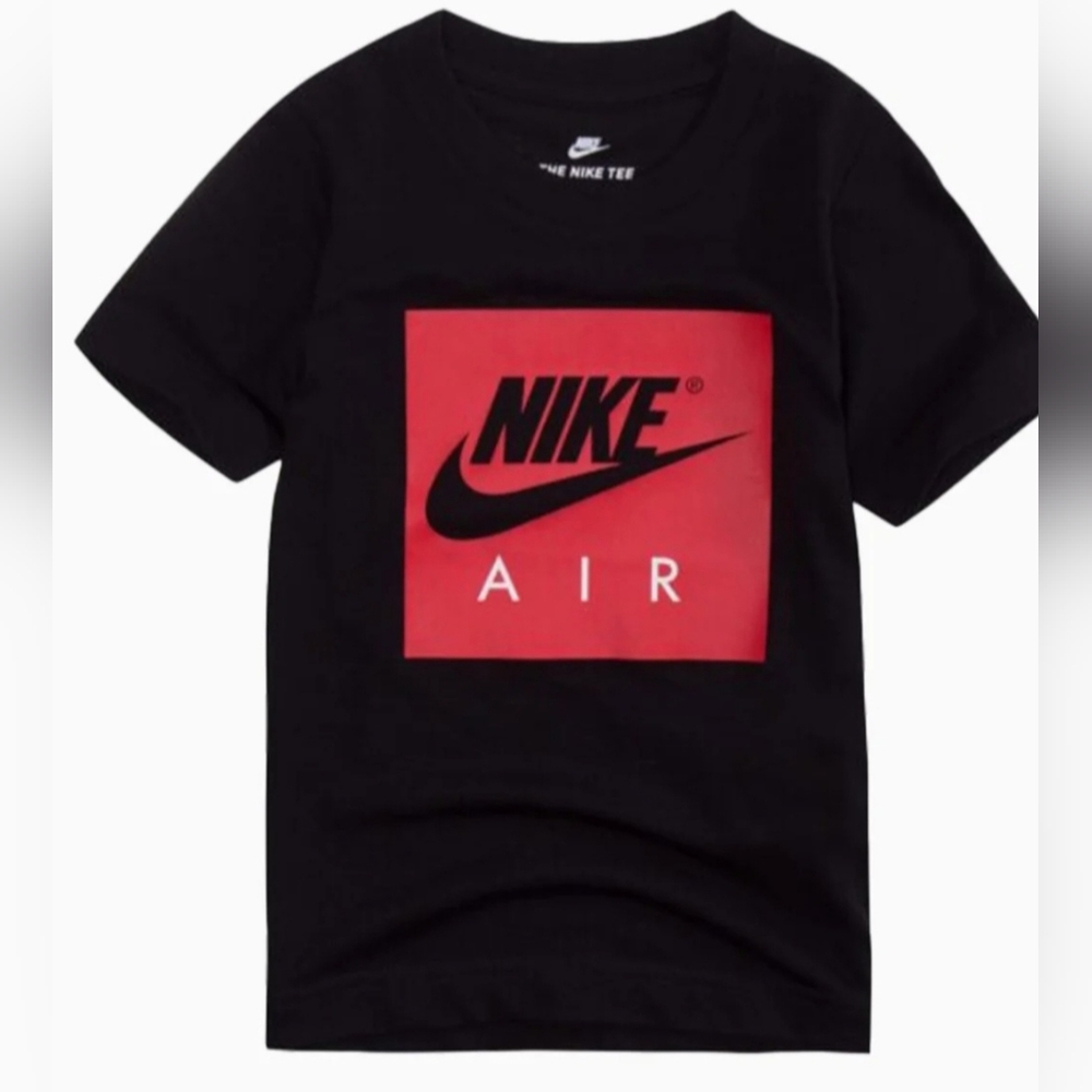 NIKE Tech Kids Black and Red Tshirt, Youth 6-7